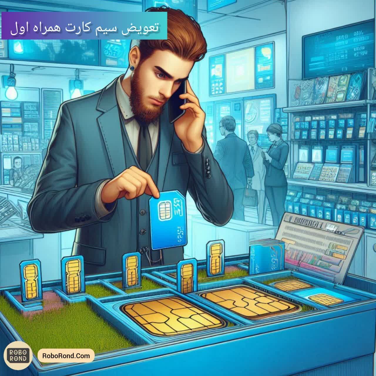 تعویض سیم کارت همراه اول